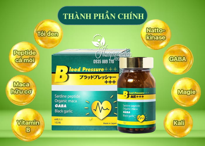 Viên uống Blood Pressure+++ Jpanwell hỗ trợ ổn định huyết áp 89