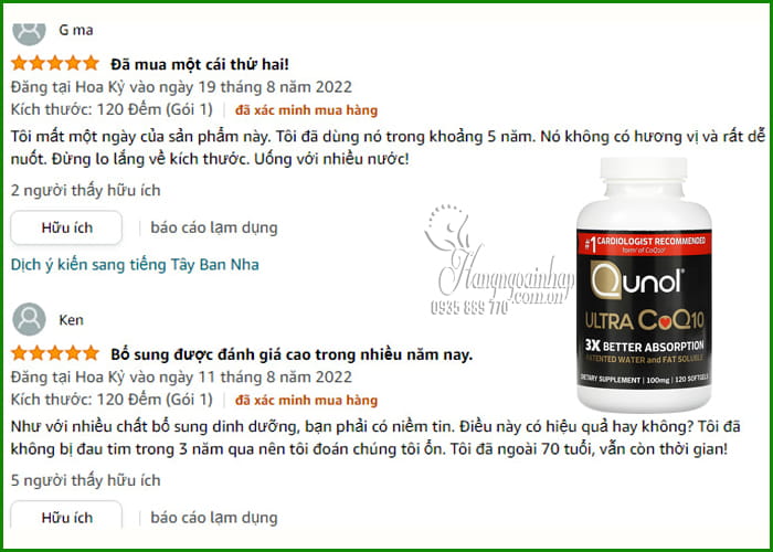 Viên uống bổ tim mạch Qunol Ultra CoQ10 3X Better Mỹ 0