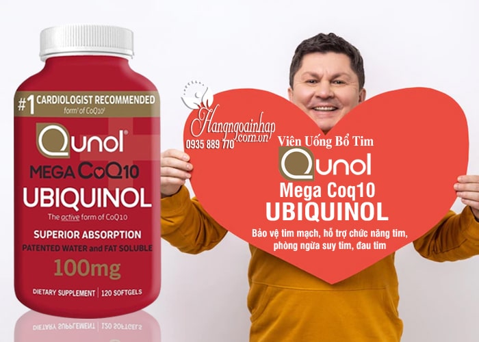 Viên uống bổ tim Qunol Mega Coq10 Ubiquinol 100mg 120 viên 6