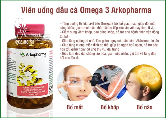 Viên uống dầu cá Omega 3 Arkopharma 180 viên chính hãng Pháp 3