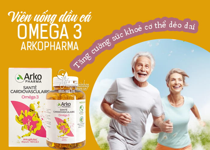 Viên uống dầu cá Omega 3 Arkopharma 180 viên chính hãng Pháp 23