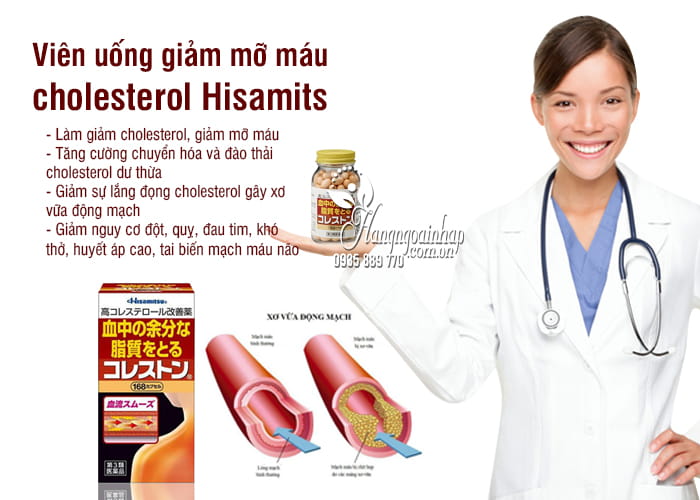 Viên uống giảm mỡ máu cholesterol Hisamitsu Nhật Bản 4