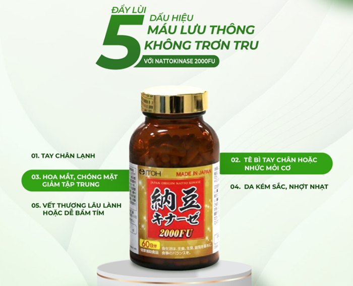 Viên uống hỗ trợ chống đột quỵ Itoh Nattokinase 2000FU 1