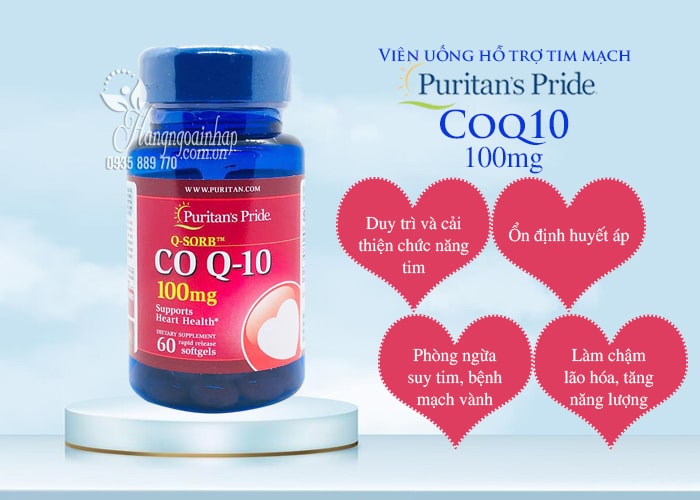 Viên uống hỗ trợ tim mạch Puritans Pride Coq10 100mg 60 viên 89