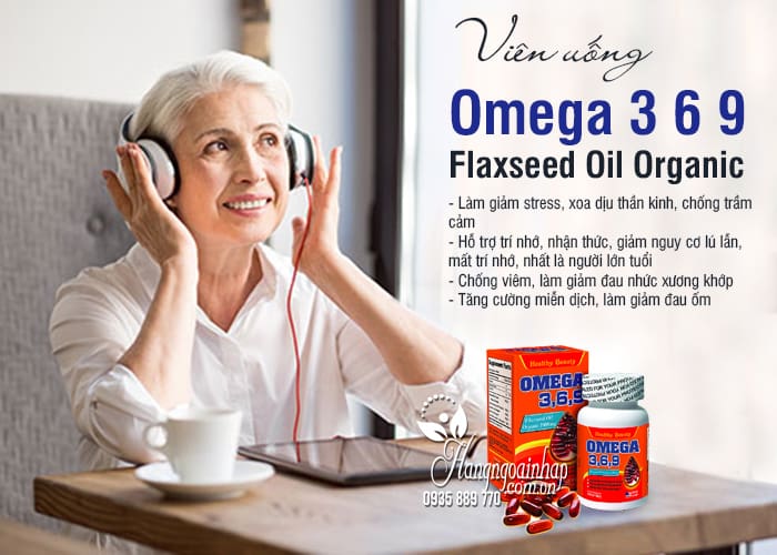 Viên uống Omega 3 6 9 Flaxseed Oil Organic 1000mg 100 viên 5