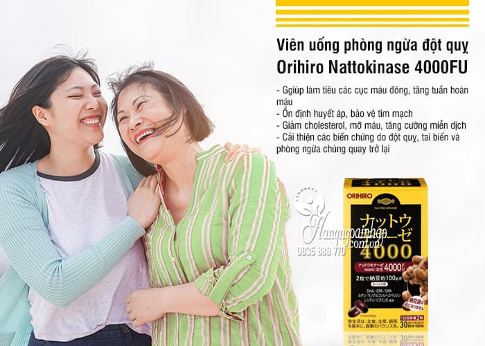 Viên uống phòng ngừa đột quỵ Orihiro Nattokinase 4000FU  76