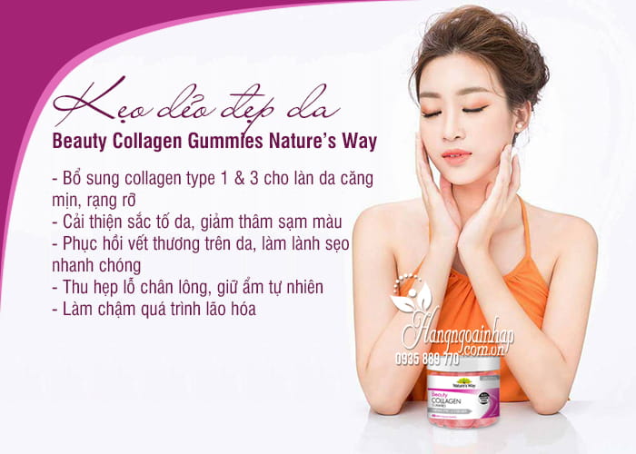 Kẹo dẻo đẹp da Beauty Collagen Gummies Nature’s Way 40 viên 7