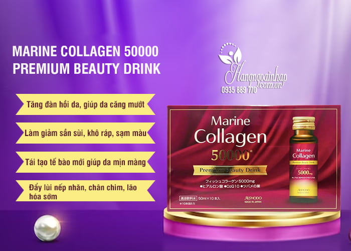 Marine Collagen 50000 Premium Beauty Drink của Nhật 6