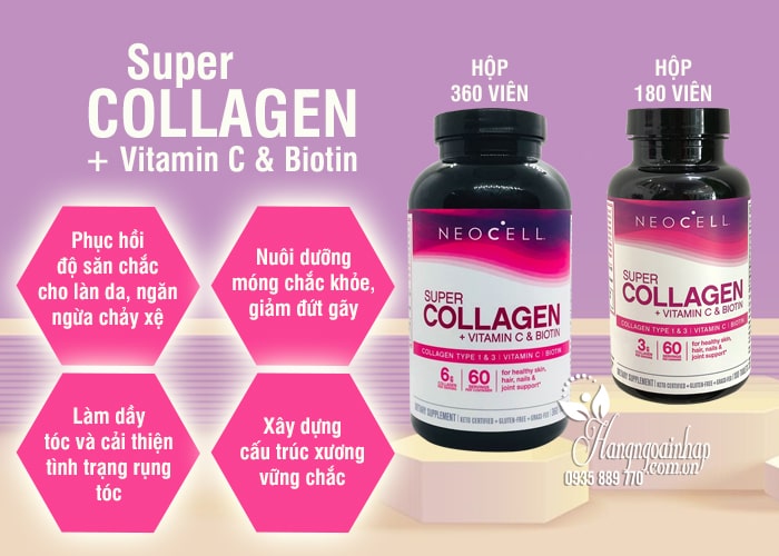 Neocell Super Collagen + vitamin C & biotin mẫu mới, giá tốt