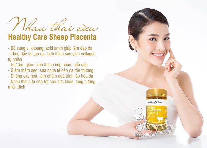 Nhau thai cừu Healthy Care Sheep Placenta 5000mg của Úc 2