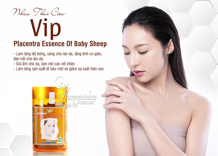 Nhau Thai Cừu Vip Placentra Essence Of Baby Sheep 12000mg 100 Viên 9