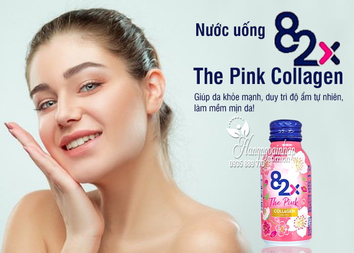 Nước uống 82x The Pink Collagen hộp 10 chai x 100ml Nhật 5