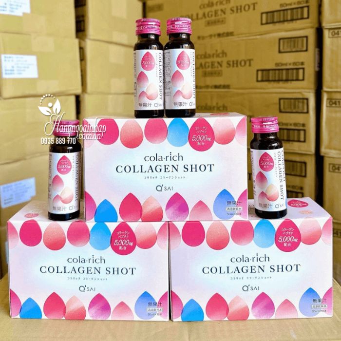 Nước uống Collagen Shot Cola-Rich QSai chính hãng Nhật Bản