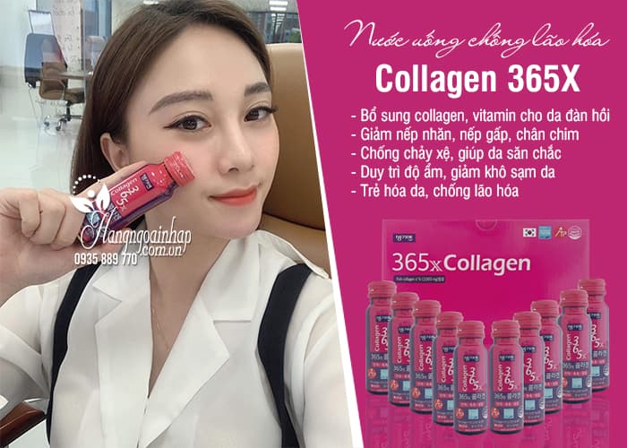 Nước uống Collagen 365X Hàn Quốc chống lão hóa-Hộp 10 chai 8