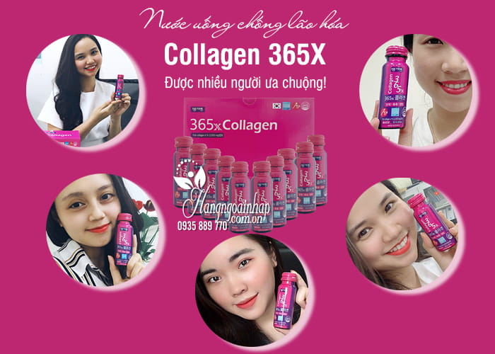 Nước uống Collagen 365X Hàn Quốc chống lão hóa-Hộp 10 chai 1