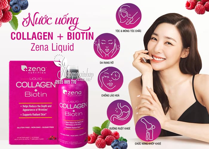 Nước uống Collagen + Biotin Zena Liquid 900ml của Mỹ 12