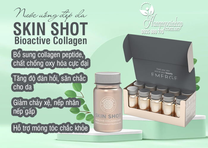 Nước uống đẹp da Skin Shot Bioactive Collagen 10 chai x 50ml 9