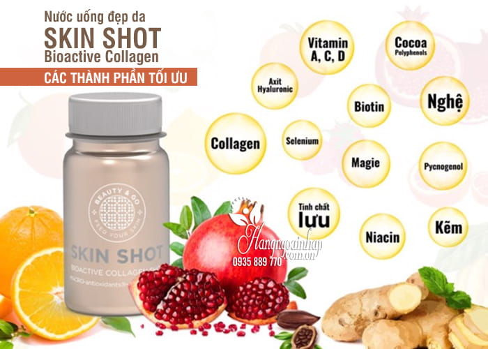 Nước uống đẹp da Skin Shot Bioactive Collagen 10 chai x 50ml 7