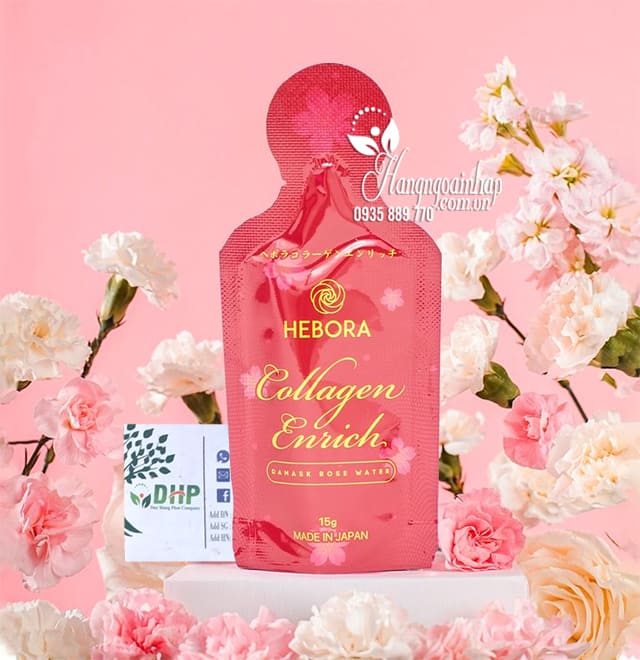 Nước uống Hebora Collagen Enrich Damask Rose Water 2021 9