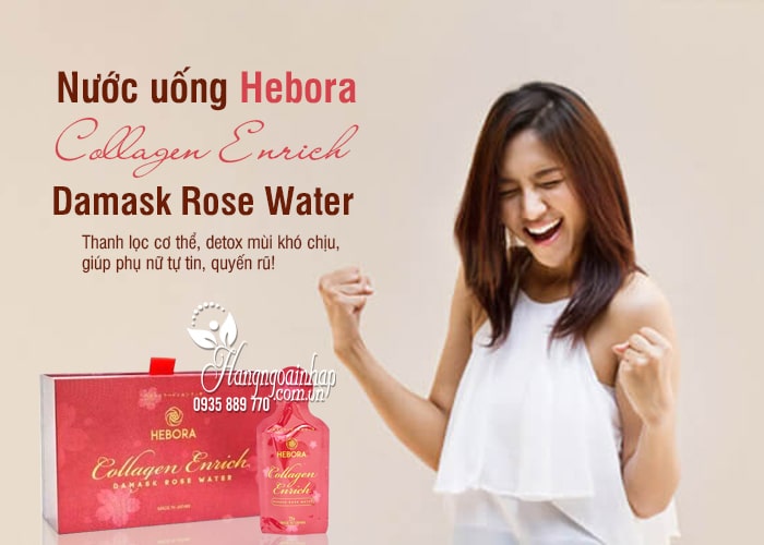 Nước uống Hebora Collagen Enrich Damask Rose Water 2021 5