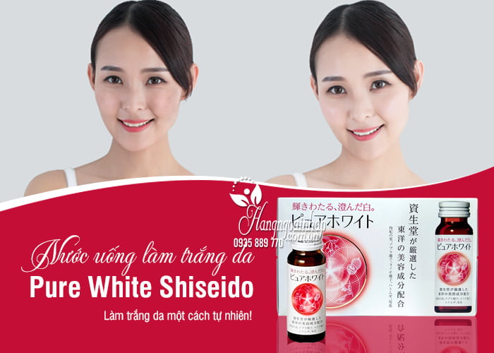 Nước uống làm trắng da Pure White Shiseido Nhật Bản mẫu mới 2016
