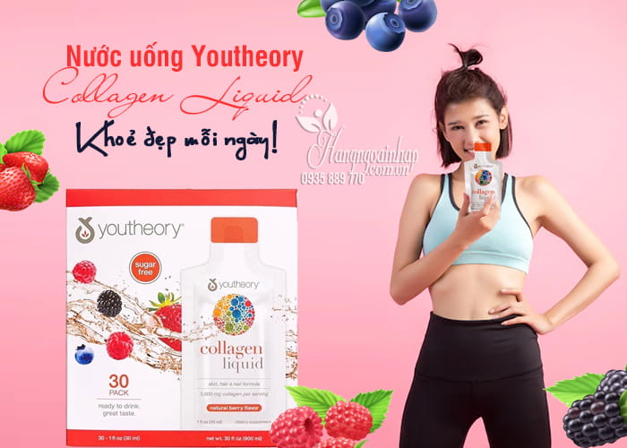 Nước uống Youtheory Collagen Liquid 30 gói x 30ml của Mỹ 7