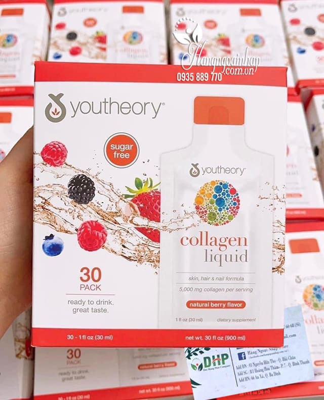 Nước uống Youtheory Collagen Liquid 30 gói x 30ml của Mỹ 0