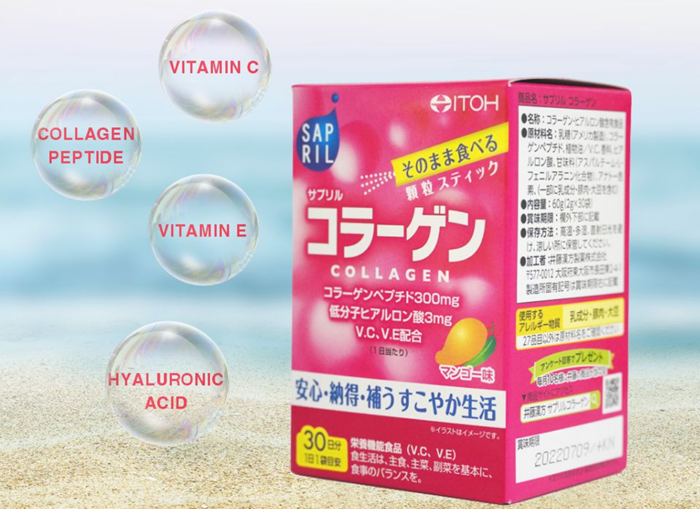 Bột uống ITOH Sparil Collagen 30 gói thành phần