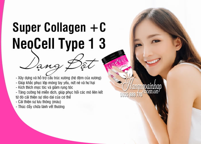 Super Collagen +C NeoCell Type 1 3 Dạng Bột 6.600mg 5