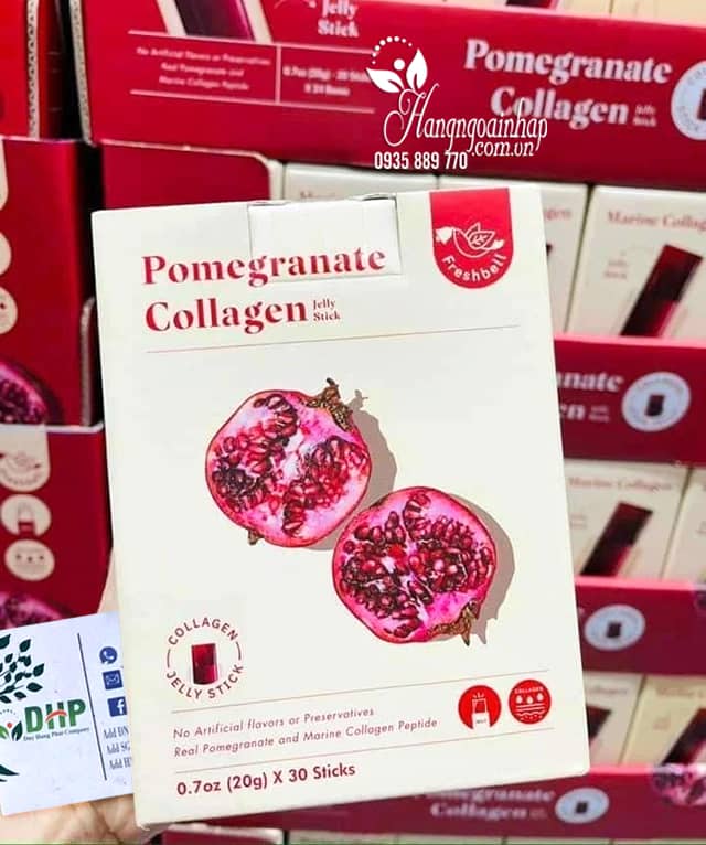 Thạch lựu Pomegranate Collagen Jelly Stick 30 x 20g của Mỹ 8
