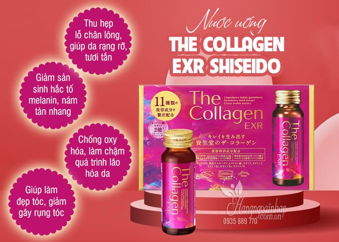 The Collagen EXR Shiseido Nhật Bản mẫu mới hộp 10 chai 78