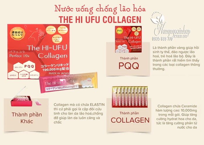 The Hi UFU Collagen 100000mg Nhật Bản - Nước uống chống lão hóa 6