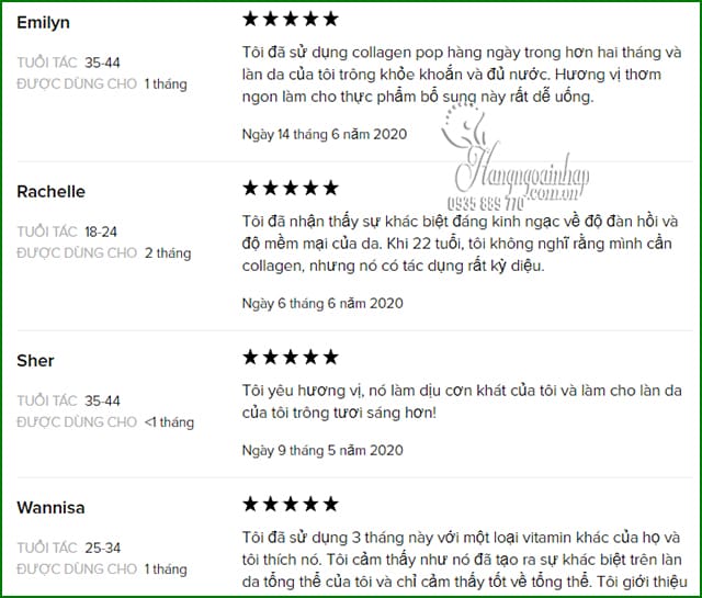 Viên sủi bổ sung collagen Hum Collagen Pop 30 viên của Mỹ 6