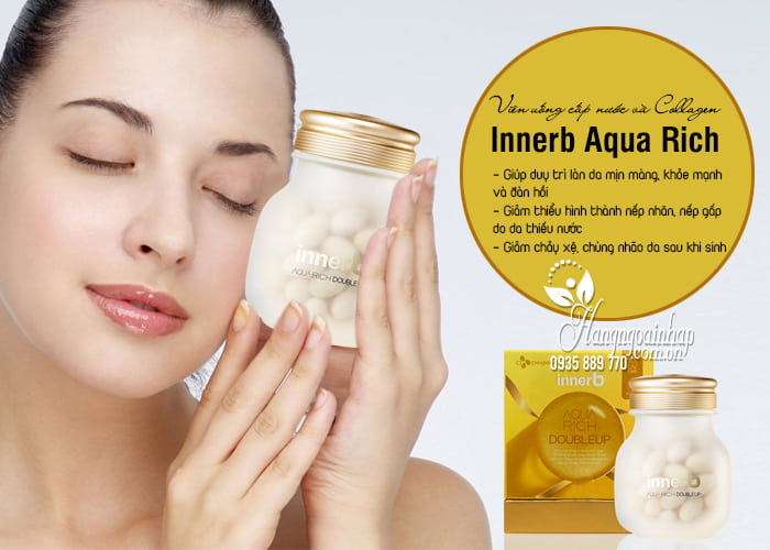 Viên uống cấp nước và Collagen Innerb Aqua Rich chính hãng 5