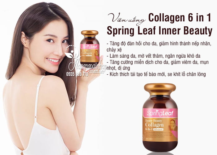Viên uống Collagen 6 in 1 Spring Leaf Inner Beauty của Úc 7