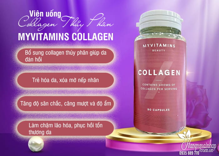 Viên uống collagen thủy phân Myvitamins Collagen 90 viên 7