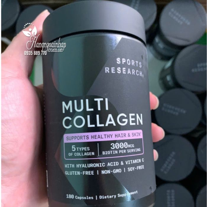 Viên uống Multi Collagen Sports Research 180 viên chính hãng