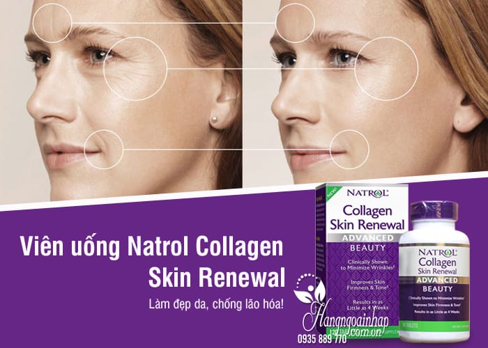 Viên uống Natrol Collagen Skin Renewal 120 viên chống lão hóa 5