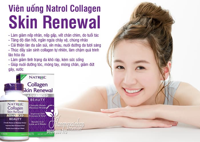 Viên uống Natrol Collagen Skin Renewal 120 viên chống lão hóa 2