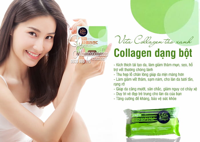 Vita Collagen táo xanh 1000mg Hàn Quốc - Collagen dạng bột  4