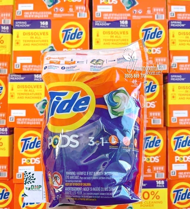 Viên giặt Tide Pods 3 in 1 gói 39 viên của Mỹ mẫu mới 0