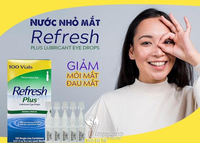 Nước nhỏ mắt Refresh Plus Lubricant Eye Drops 100 ống Mỹ 1