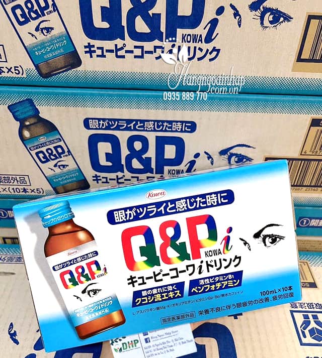 Nước uống bổ mắt Kowa Q&P Nhật Bản, 10 chai x 100ml 9