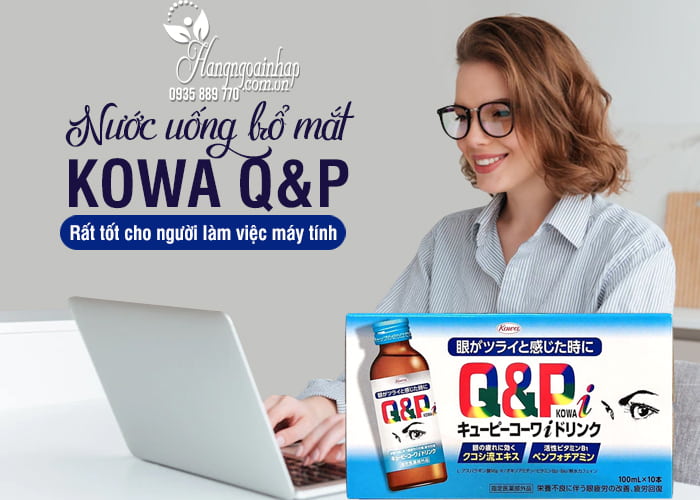 Nước uống bổ mắt Kowa Q&P Nhật Bản, 10 chai x 100ml 3