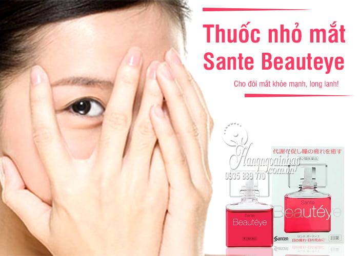 Thuốc nhỏ mắt Sante Beauteye 12ml của Nhật Bản màu hồng 1