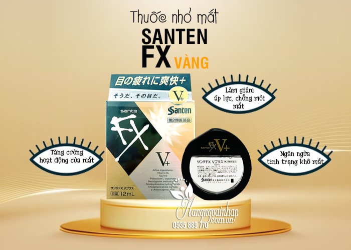 Thuốc nhỏ mắt Santen FX vàng 12ml chính hãng Nhật Bản1