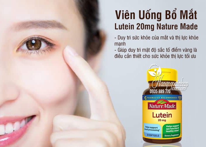 Viên Uống Bổ Mắt Lutein 20mg Nature Made Của Mỹ 7