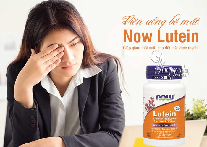 Viên uống bổ mắt Now Lutein 10mg 120 viên chính hãng Mỹ 1