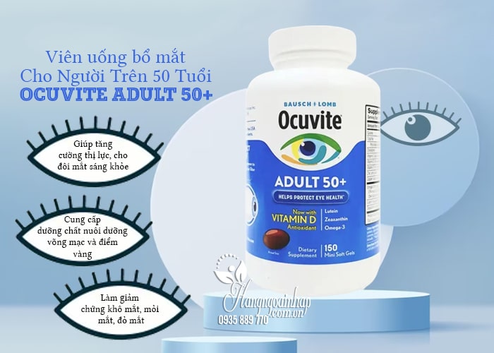 Viên uống bổ mắt Ocuvite Adult 50+ cho người lớn trên 50 56