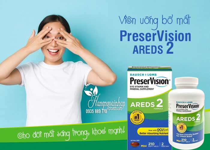 Viên uống bổ mắt PreserVision Areds 2 Formula 210 viên Mỹ 1